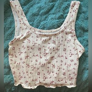 White floral tank top